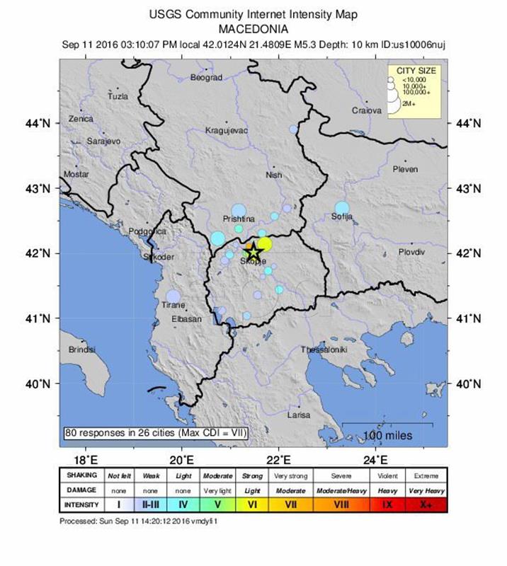 FYROM EARTHQUAKE