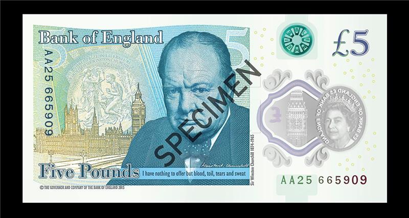 BRITAIN FIVE POUND NOTE