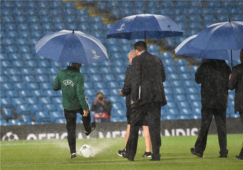 Liga prvaka: Zbog kiše odgođen dvoboj u Manchesteru 