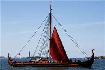 USA NEW YORK VIKING SHIP ARRIVAL