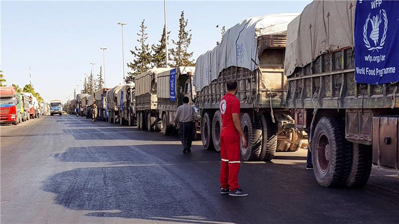 SYRIA AID CONVOY ATTACKED