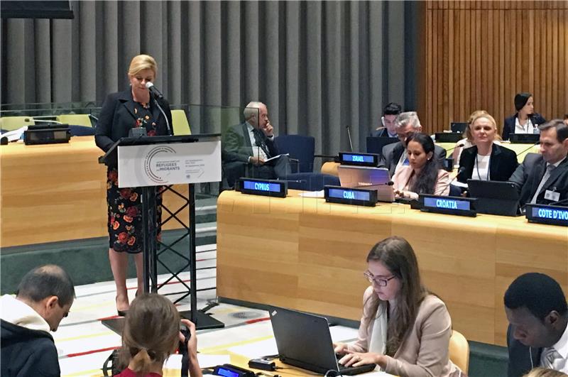 Croatian president addresses UN on sustainable development