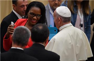 VATICAN POPE AUDIENCE WITH FAMILY OF NICE TERROR ATTACK VICTIMS