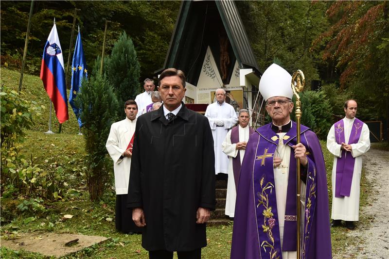 Remains of post-WW2 Huda Jama victims being transferred to Maribor cemetery