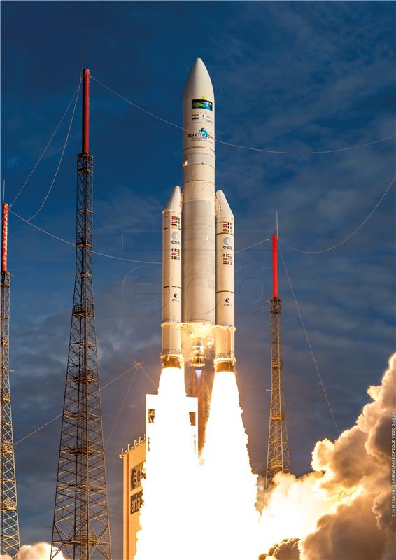 FRENCH GUIANA SPACE ARIANE ROCKET LAUNCH