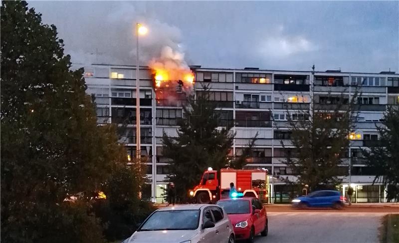 Zagreb: Požar u zgradi na Remetinečkoj cesti