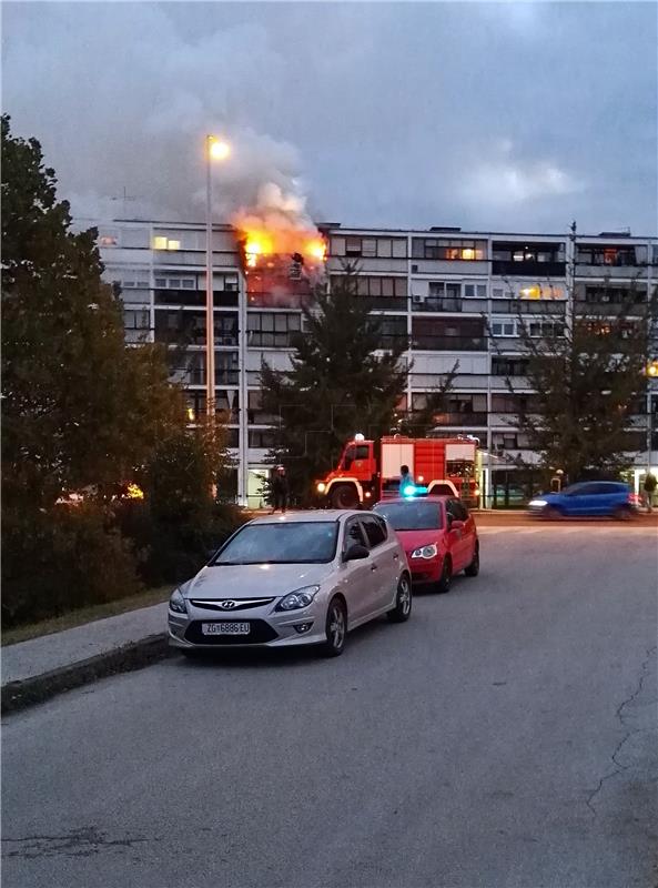 Zagreb: Požar u zgradi na Remetinečkoj cesti