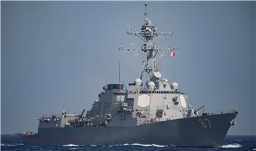 AT SEA USS NITZE LAUNCHES MISSILE ATTACK AT YEMEN MISSILE SITES