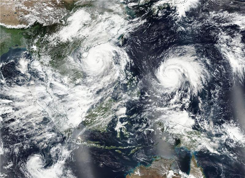 SPACE WEATHER TYPHOONS SARIKA AND HAIMA