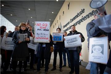 BELGIUM EU HUNGARY PROTEST FOR NEPSZABADSAG NEWSPAPER