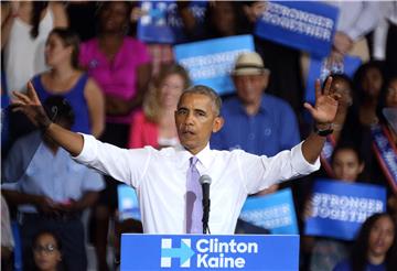 USA OBAMA FOR HILLARY RALLY FLORIDA