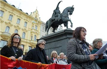 Skup potpore Udruge žene iz Domovinskog rata bivšem ministru Hasanbegoviću