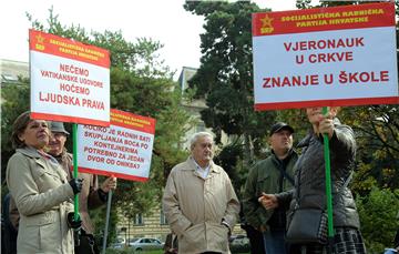 Protesters call for termination of Croatia-Holy See agreements