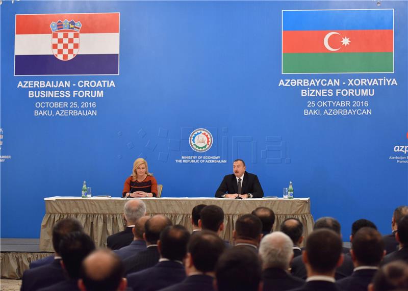 Hrvatska predsjednica na gospodarskom forumu u Azerbajdžanu