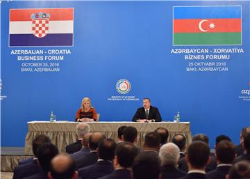 Hrvatska predsjednica na gospodarskom forumu u Azerbajdžanu