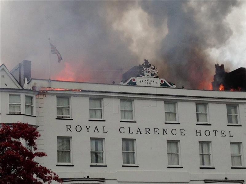 BRITAIN EXTER OLDEST HOTEL FIRE