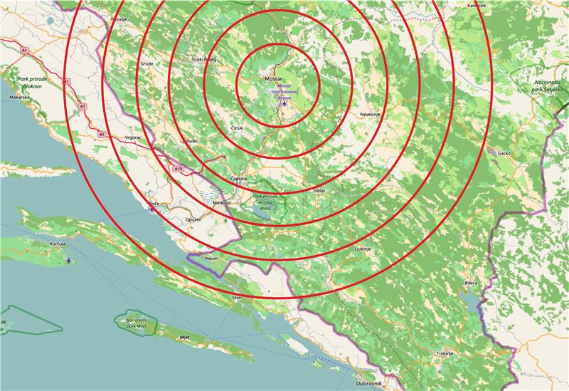 Jak potres s epicentrom kod Mostara, osjetio se i na jugu Hrvatske