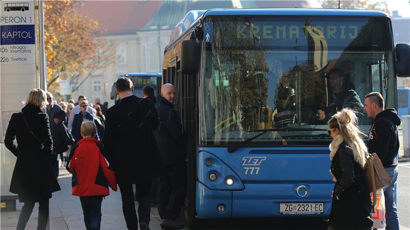 Blagdan Svih svetih: Autobusi ZET-a prevoze građane na Mirogoj i Krematorij i natrag