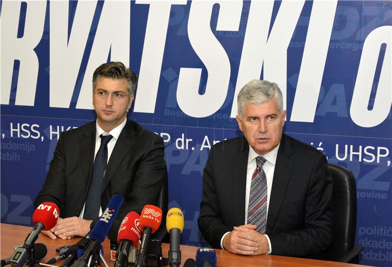 Čović kaže da je u BiH "sve stalo", ni Plenković ne može pomoći