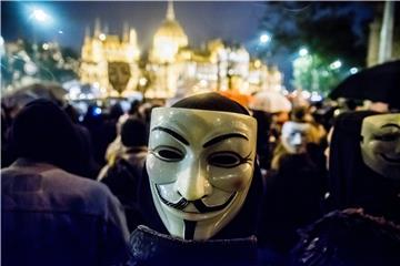 HUNGARY PROTEST ANONYMOUS