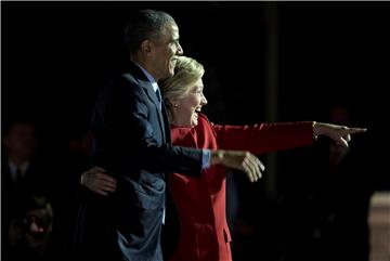 USA ELECTIONS PHILADELPHIA CLINTON OBAMA RALLY