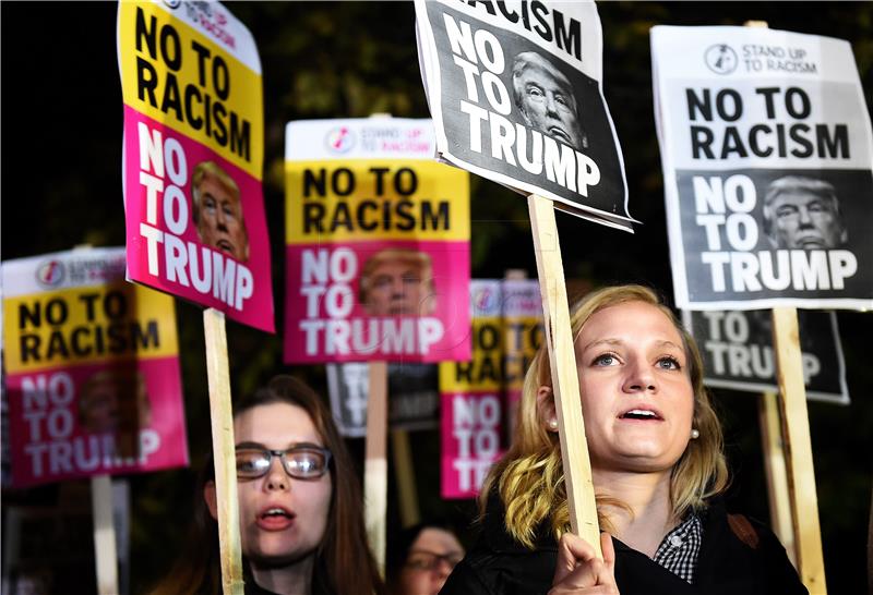 BRITAIN USA ELECTION PROTESTS