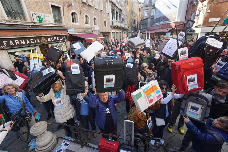 ITALY VENICE PROTEST AGAINST TOURISTS