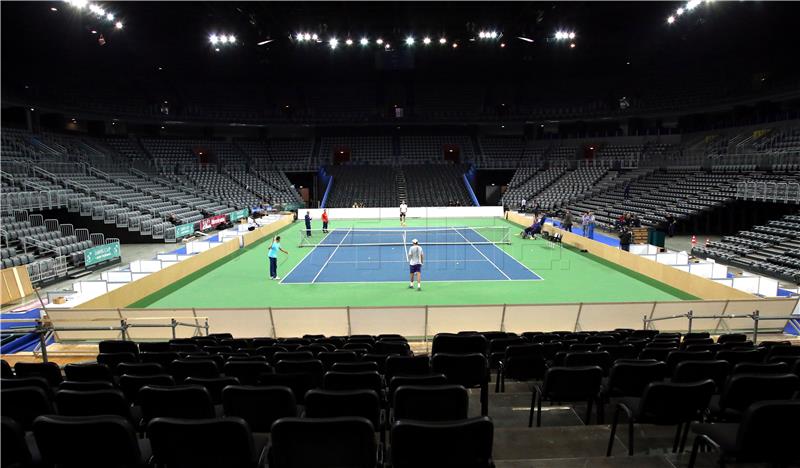 Trening hrvatske Davis Cup reprezentacije