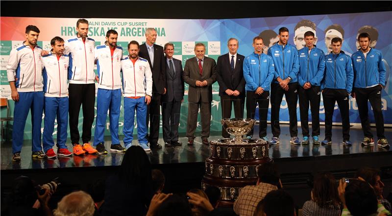 Ždrijeb redoslijeda finalnog dvoboja Davis Cupa Hrvatska - Argentina