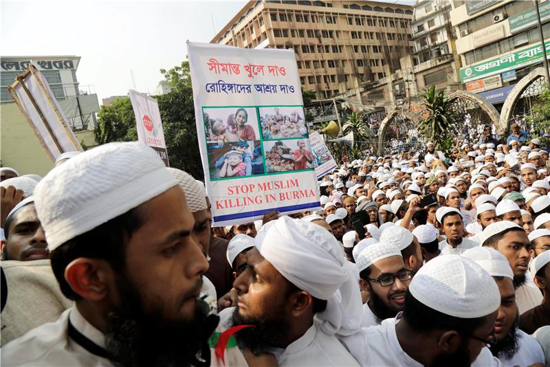 BANGLADESH PROTEST ATTACKS ON ROHINGYAS