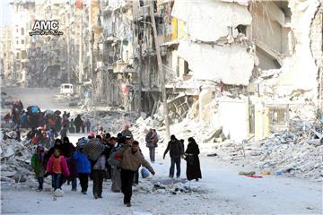 SYRIA ALEPPO CONFLICT DISPLACED PEOPLE