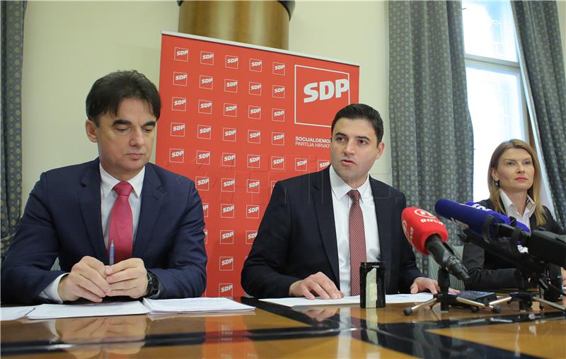 Tiskovna konferencija Kluba zastupnika SDP-a