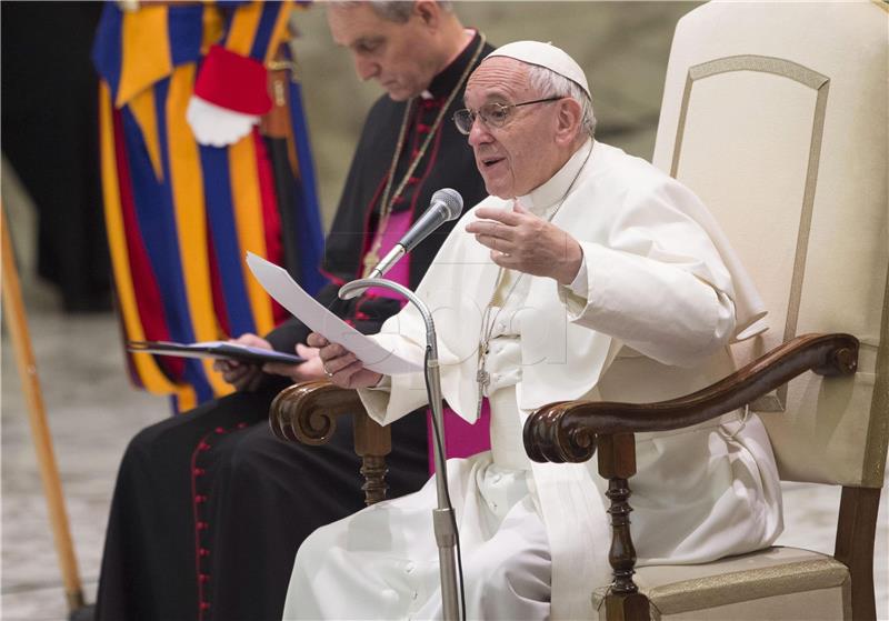 VATICAN CITY POPE FRANCIS AUDIENCE