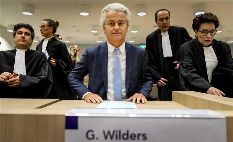 Nizozemski zastupnik Geert Wilders očekuje presudu 