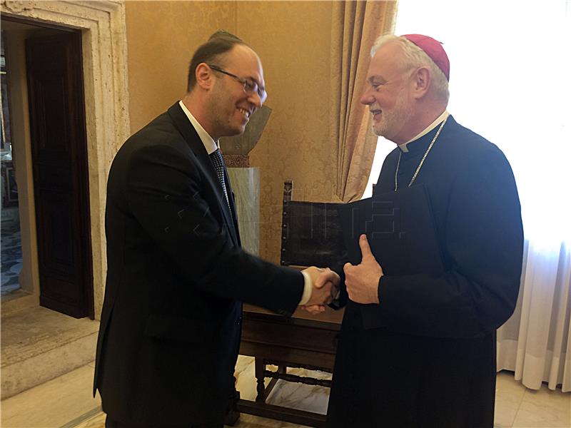 Stier: Croatia and Vatican support Bosnia's EU path, equality of its constituent peoples