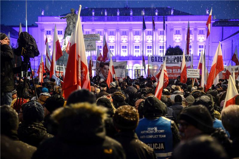 POLAND PROTEST GOVERNMENT SUPPORT RALLY