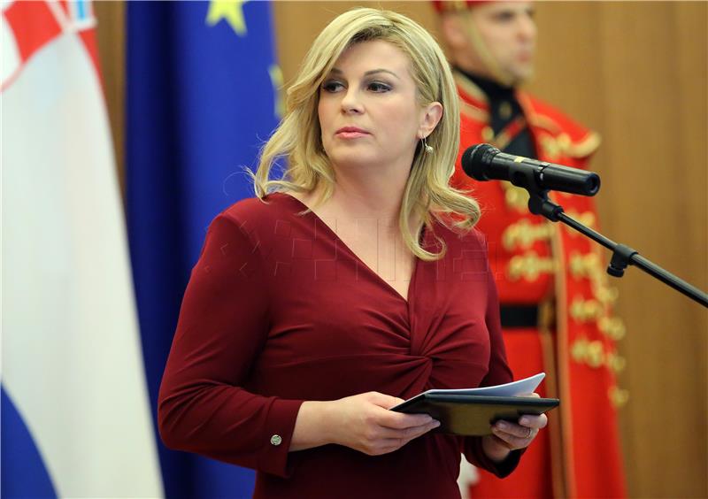 Predsjednica održala svečani prijem u prigodi umirovljenja generala i brigadira Oružanih snaga RH