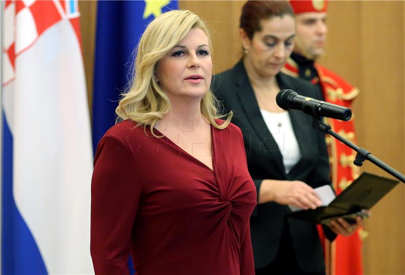 Predsjednica održala svečani prijem u prigodi umirovljenja generala i brigadira Oružanih snaga RH