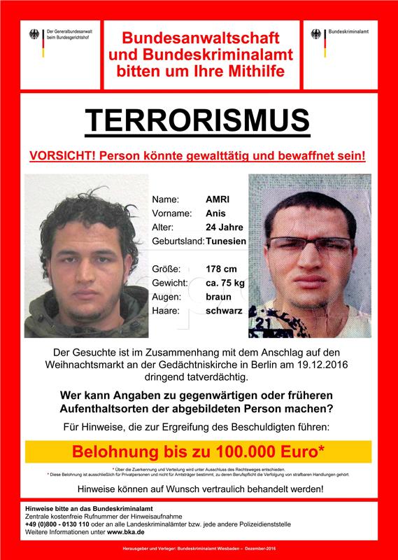 Tko je Anis Amri, Tunižanin čiji su dokumenti pronađeni u kamionu u Berlinu?