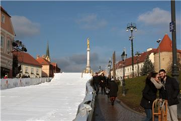 Ski slope built in Zagreb for Ski World Cup winners