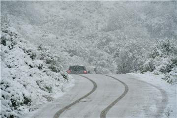 GREECE WEATHER SNOWFALL IN ARGOS