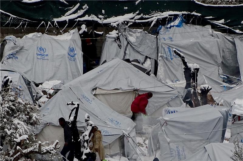 GREECE REFUGEES CAMP SNOWFALL