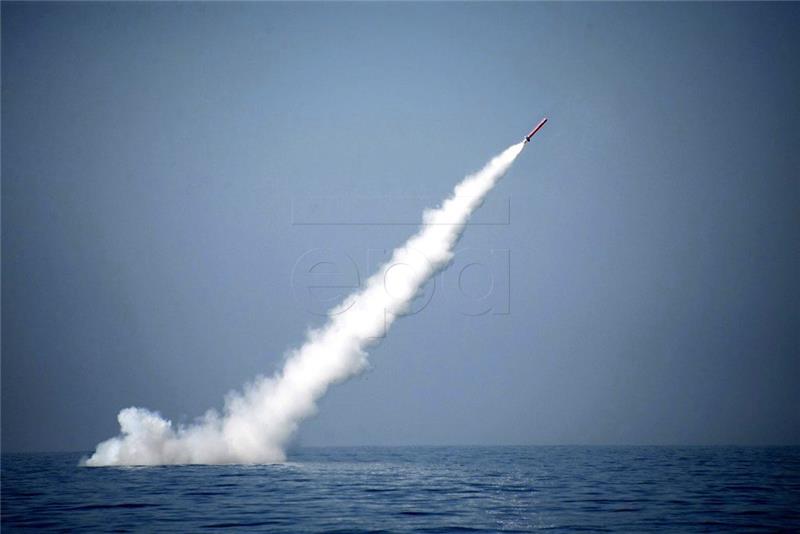 AT SEA PAKISTAN MISSILE TEST