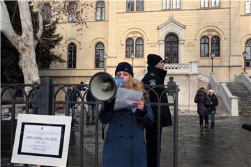 Prosvjed studenata Hrvatskih studija