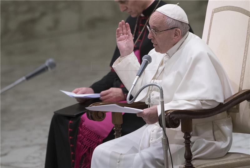 VATICAN POPE FRANCIS AUDIENCE