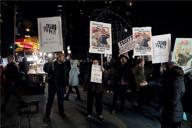 USA NEW YORK PROTEST INAUGURATION EVE