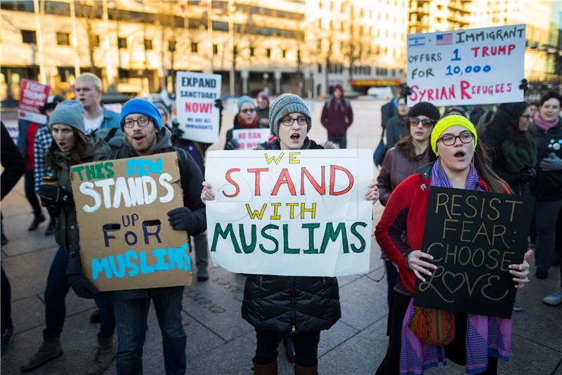 USA MUSLIM PROTEST TRUMP