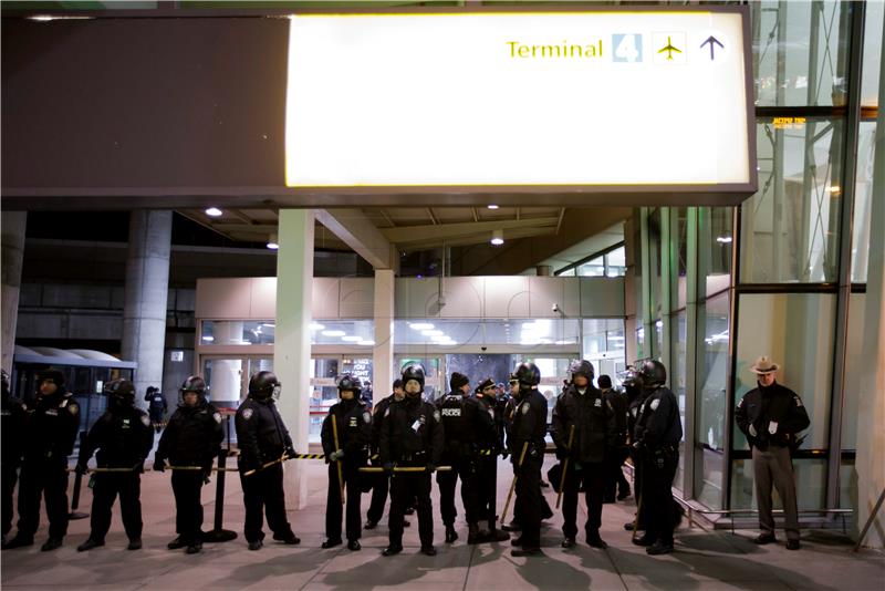 USA PROTEST AT JFK AIRPORT