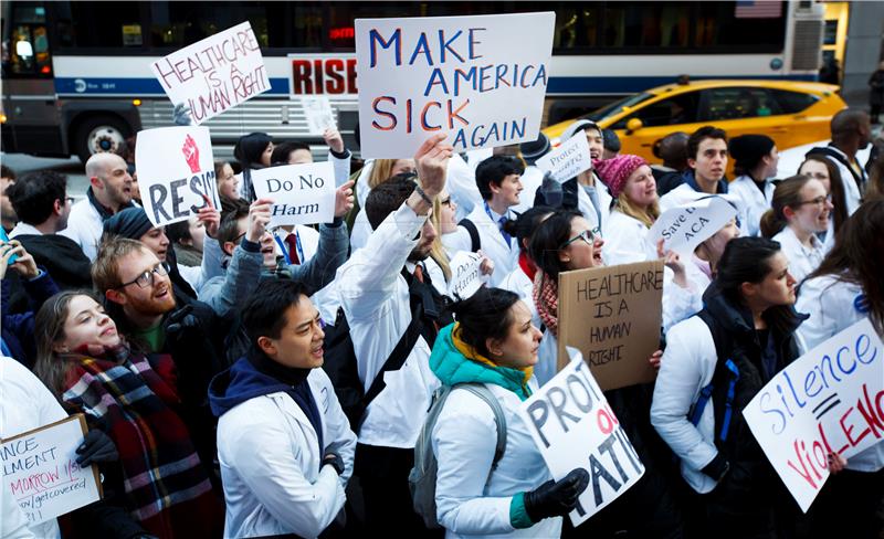 USA NEW YORK PROTEST AGAINST REPEAL OF ACA