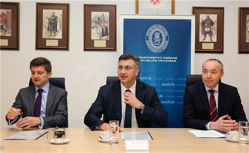 Plenkovic visits Defence Ministry